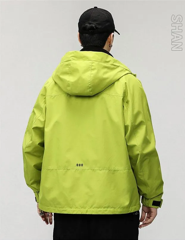 Insulated Cargo Parka with Waterproof and Windproof Features for Men