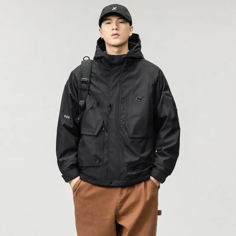 Insulated Cargo Parka with Waterproof and Windproof Features for Men