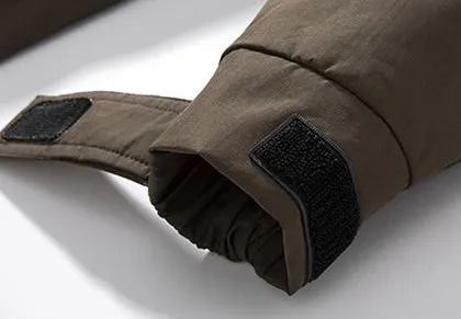 Insulated Cargo Parka with Waterproof and Windproof Features for Men