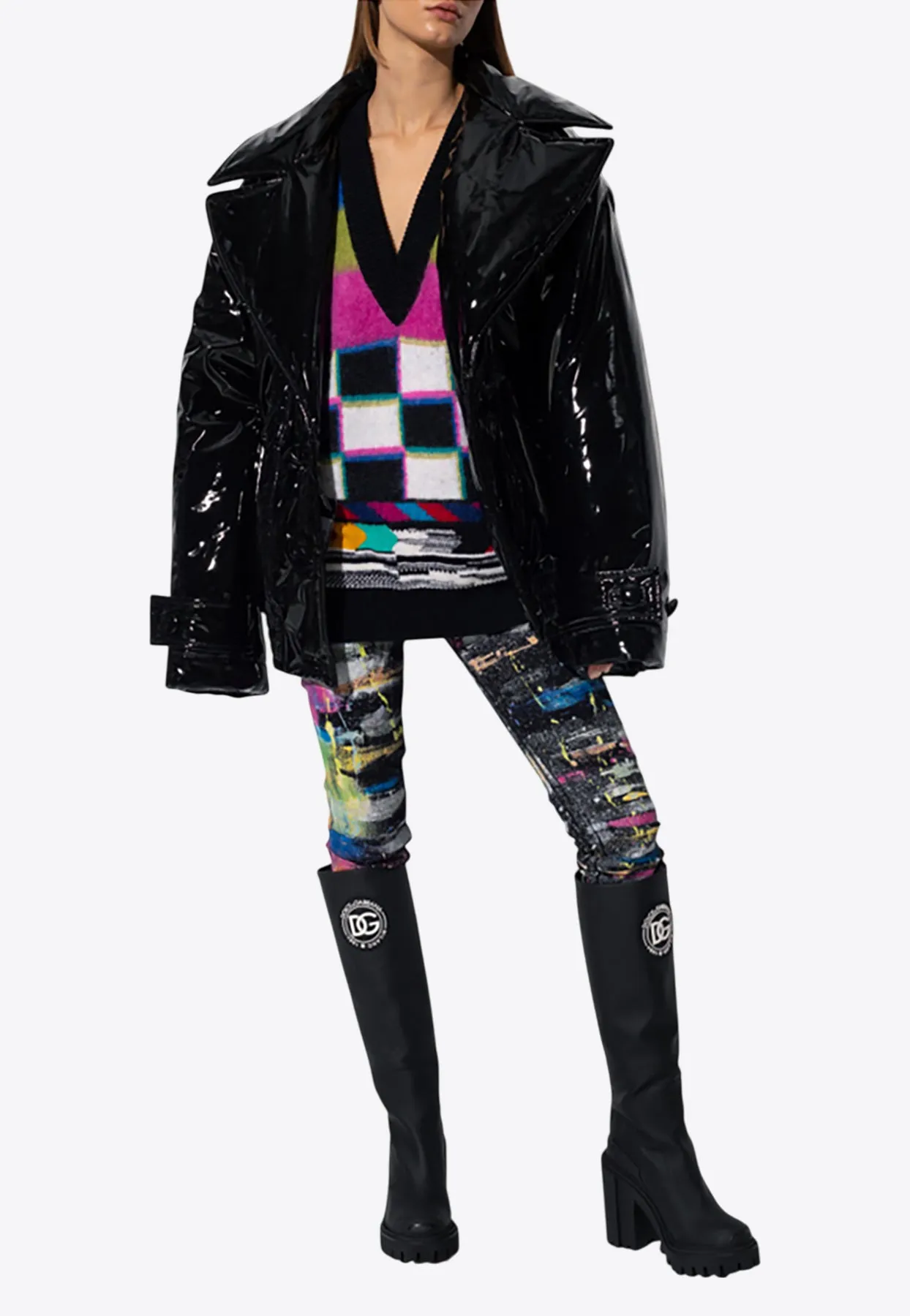 Insulated Glossy Oversized Jacket