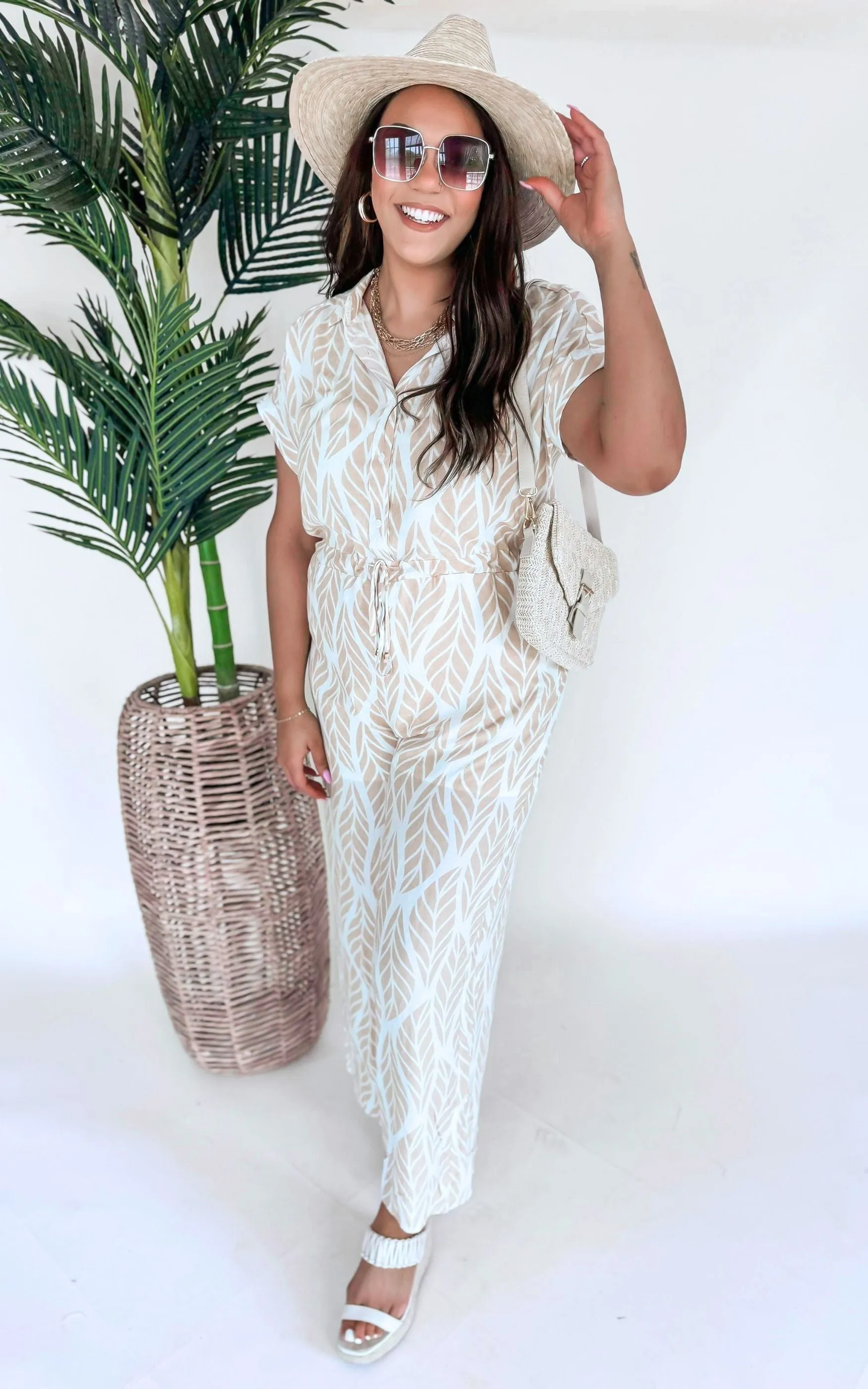 Its the Beach Life for Me Jumpsuit | Sand **FINAL SALE