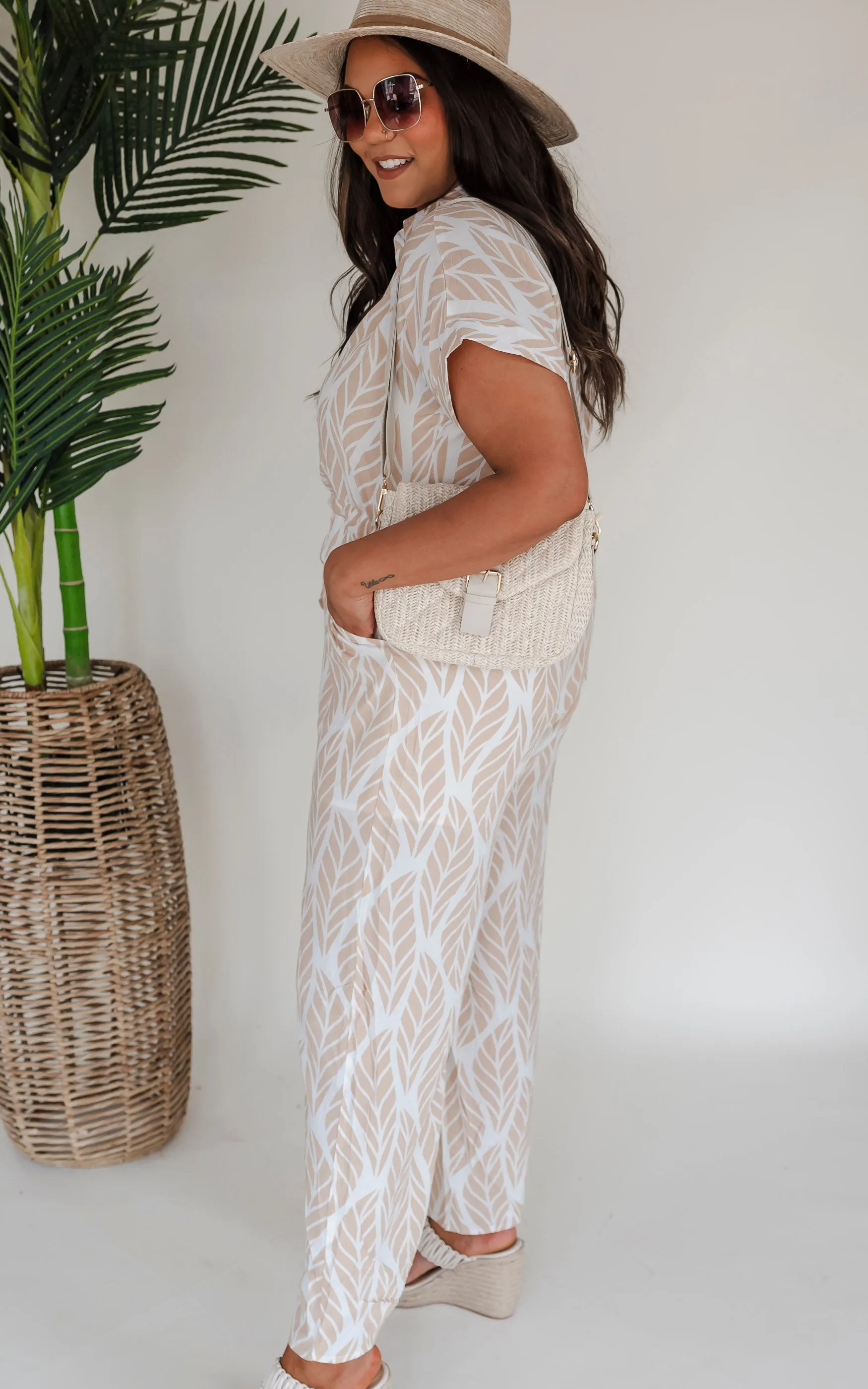 Its the Beach Life for Me Jumpsuit | Sand **FINAL SALE