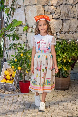 Ivory Ciao Italia chiffon skirt