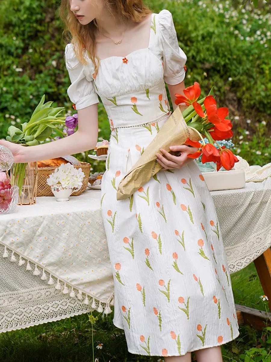 Jacquard French High Waist Tulip Skirt
