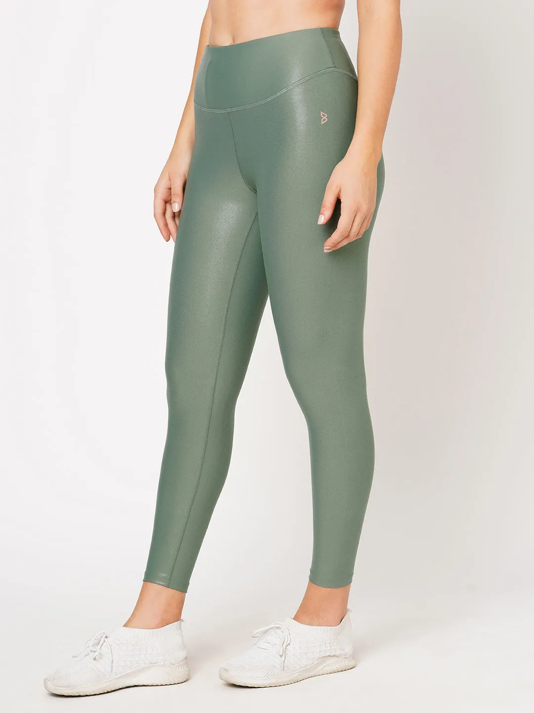 Jade Green Glossy Leggings