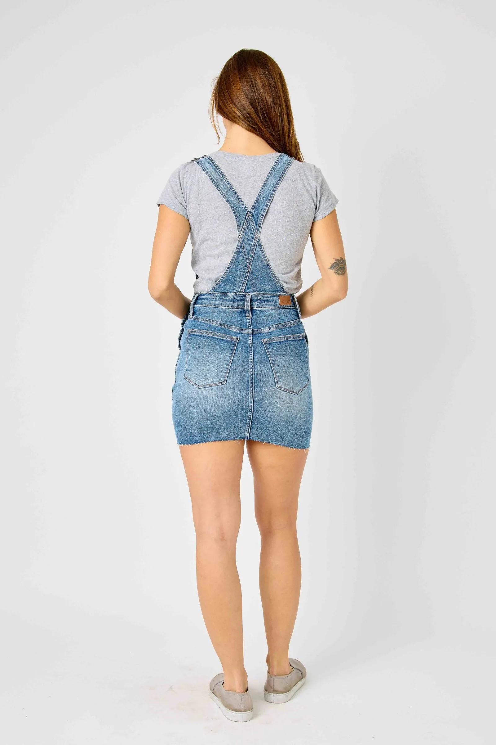 Judy Blue High Waist Hem Overall Skirt