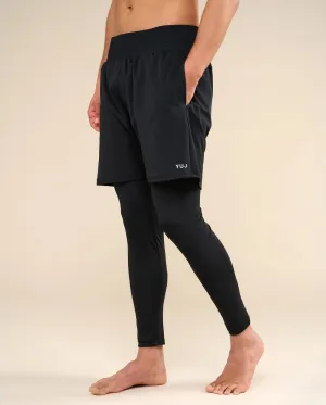 Legging de yoga avec short intégré pour homme