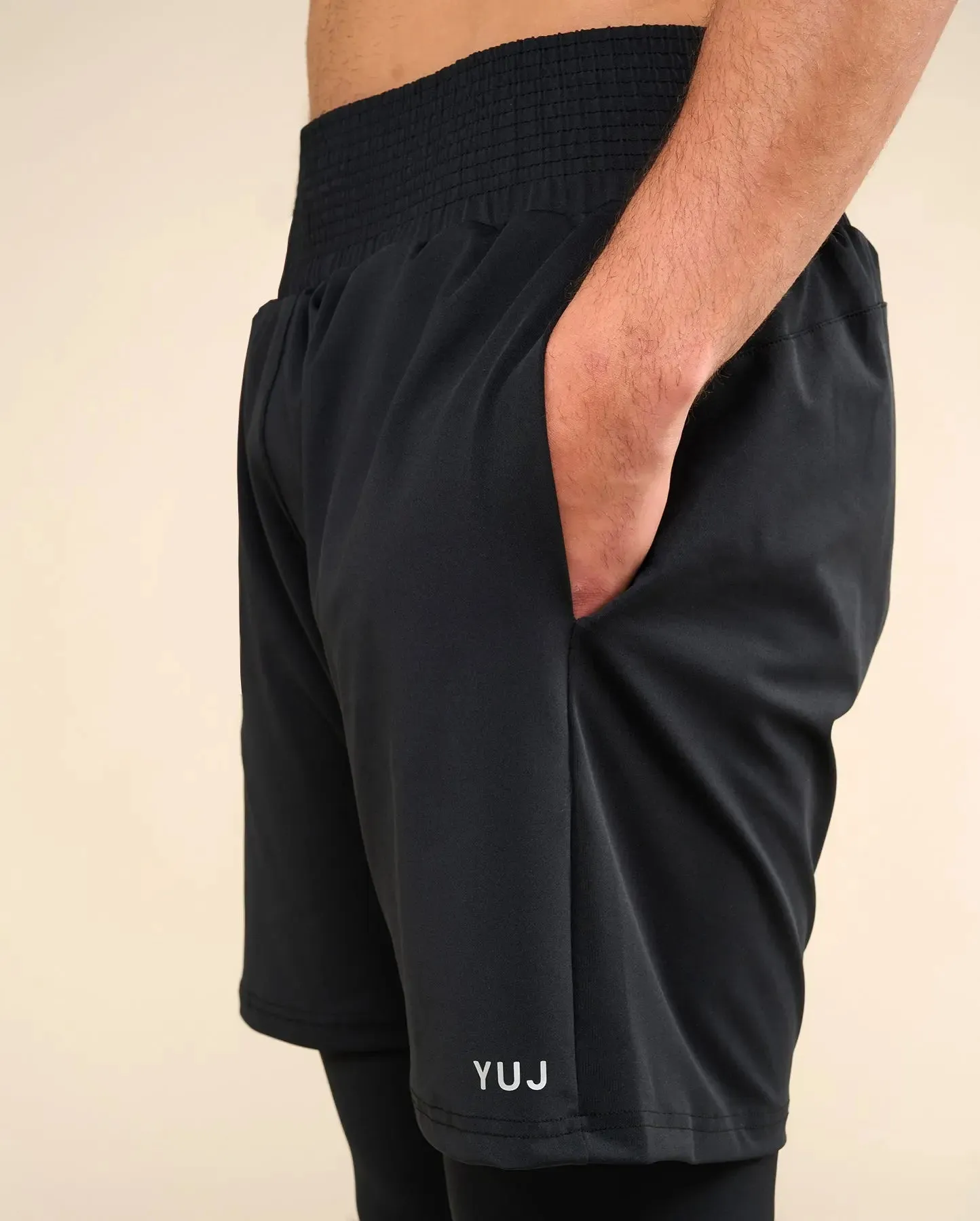 Legging de yoga avec short intégré pour homme