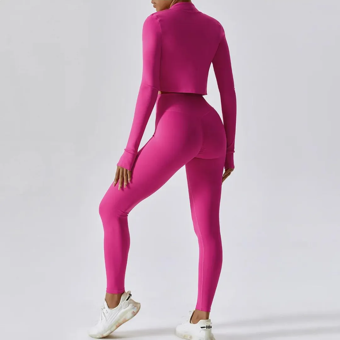 LETICIA CROPPED ZIPPER JACKET