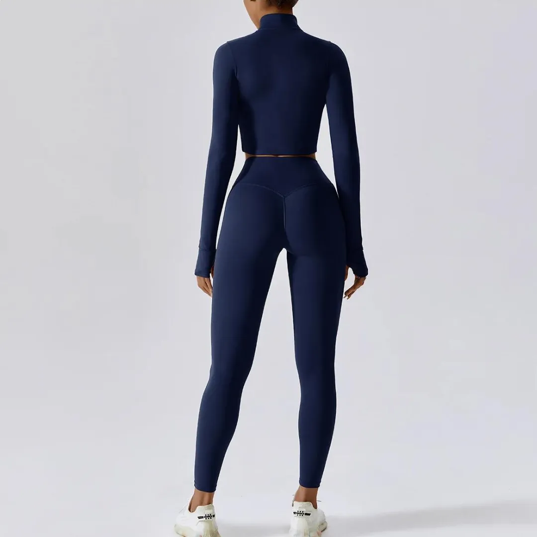 LETICIA CROPPED ZIPPER JACKET