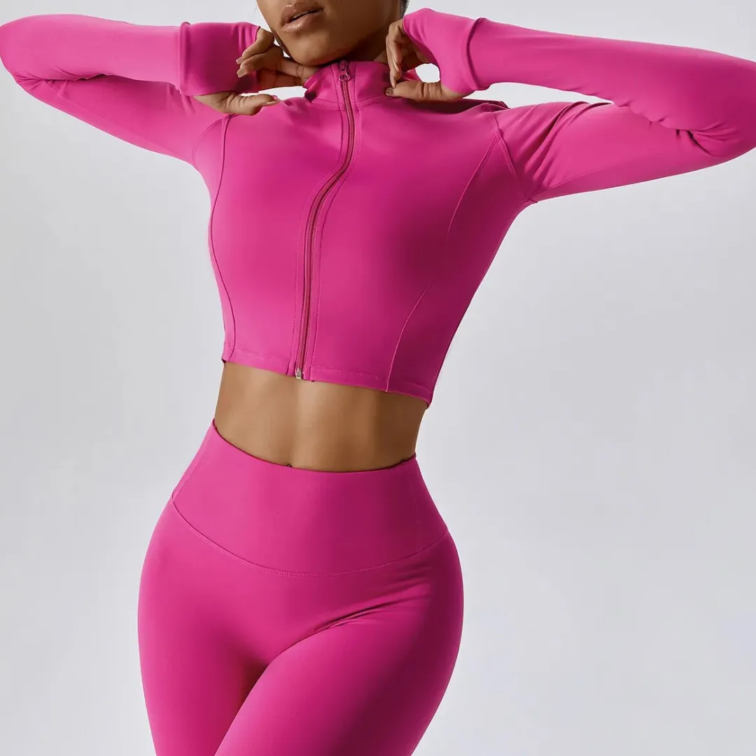 LETICIA CROPPED ZIPPER JACKET