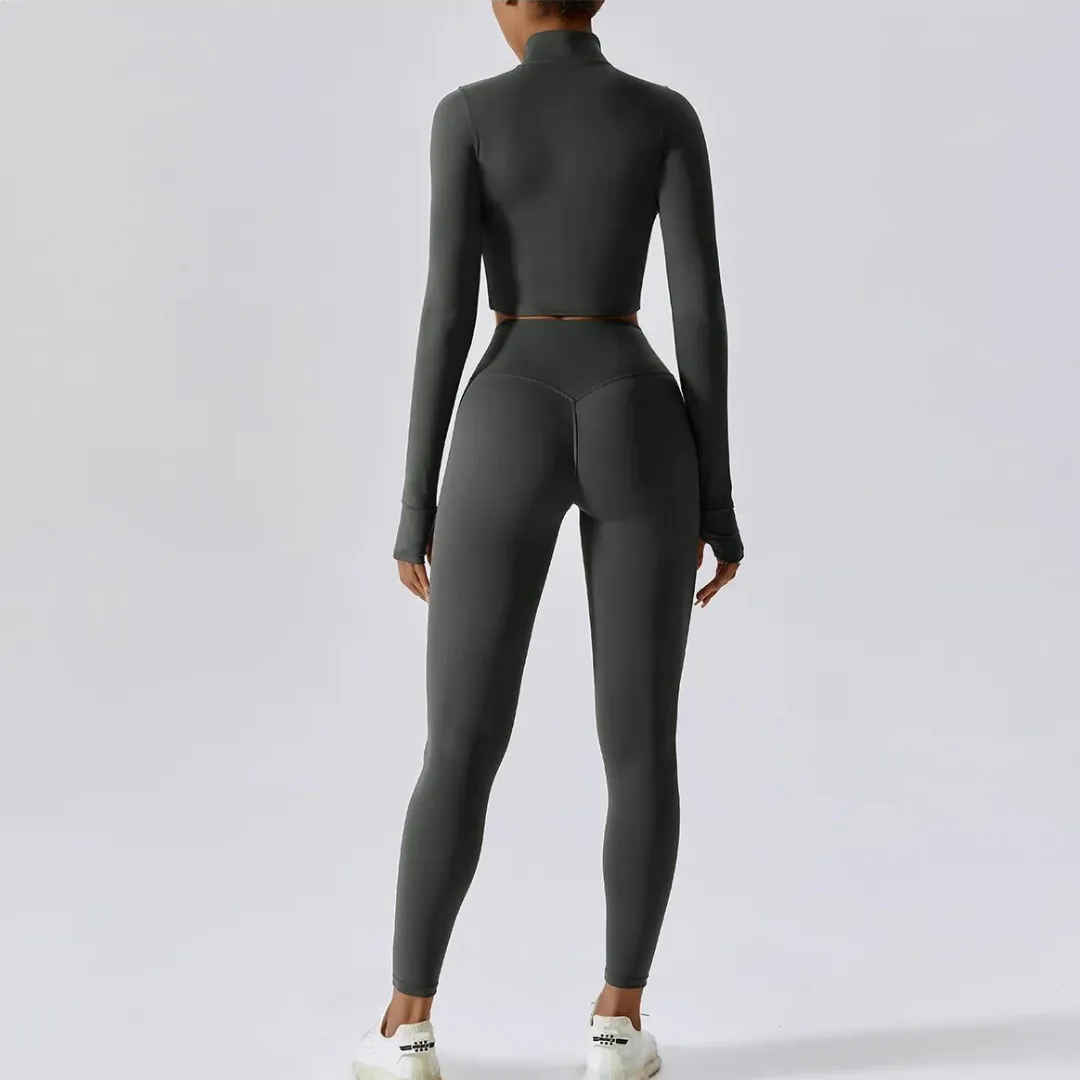 LETICIA CROPPED ZIPPER JACKET