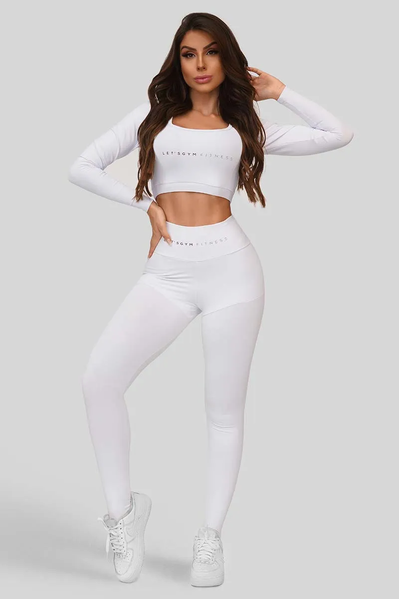Let's Gym Artic White Legging