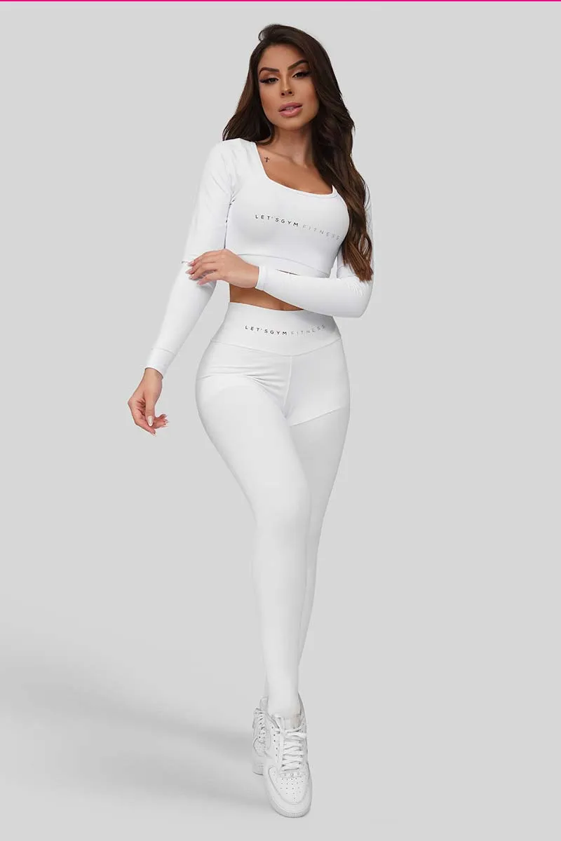 Let's Gym Artic White Legging