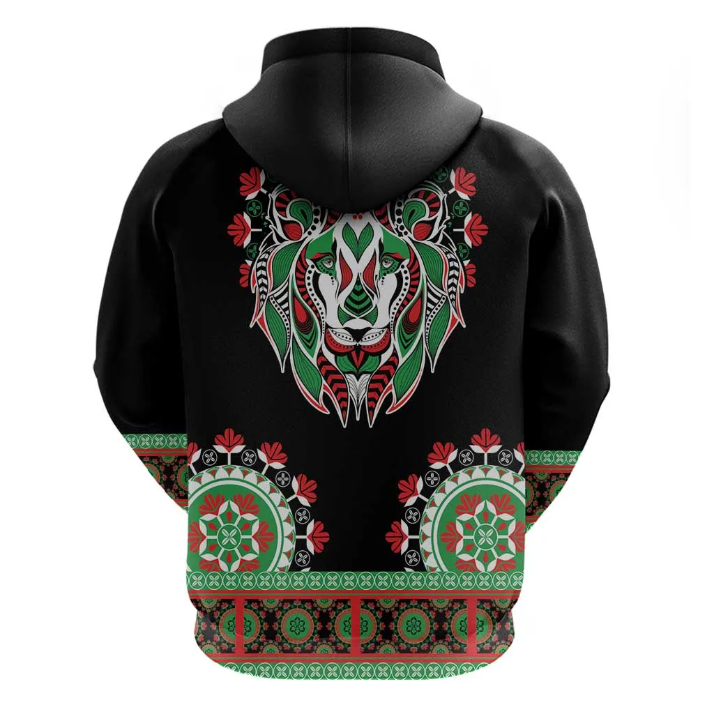 Libya Barbary Lion Zip Hoodie Dashiki Simple Style LT05