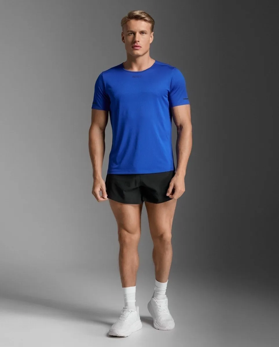 Light Speed Tech Tee Laufshirt Herren - surf/black reflective