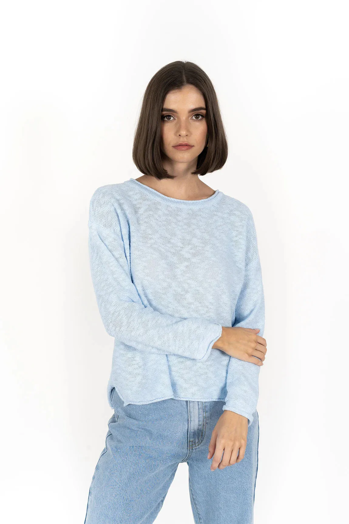 Lightweight Cotton Knit Sweater
