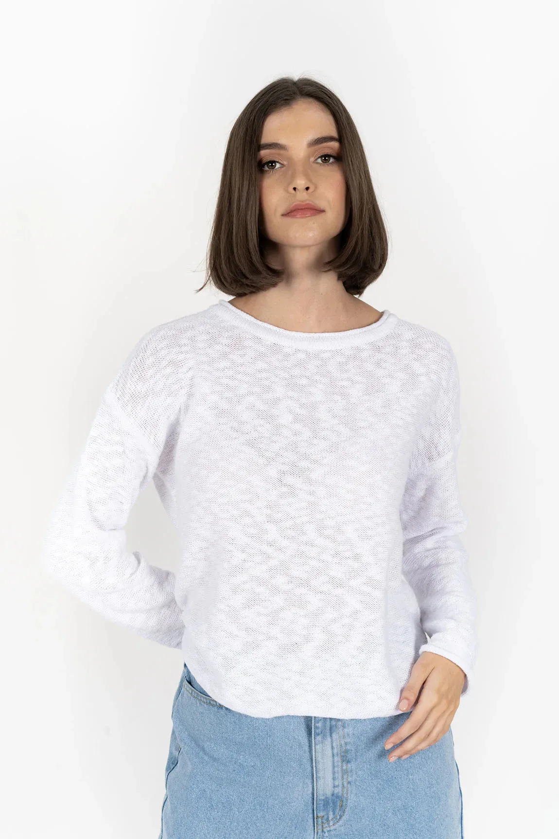 Lightweight Cotton Knit Sweater