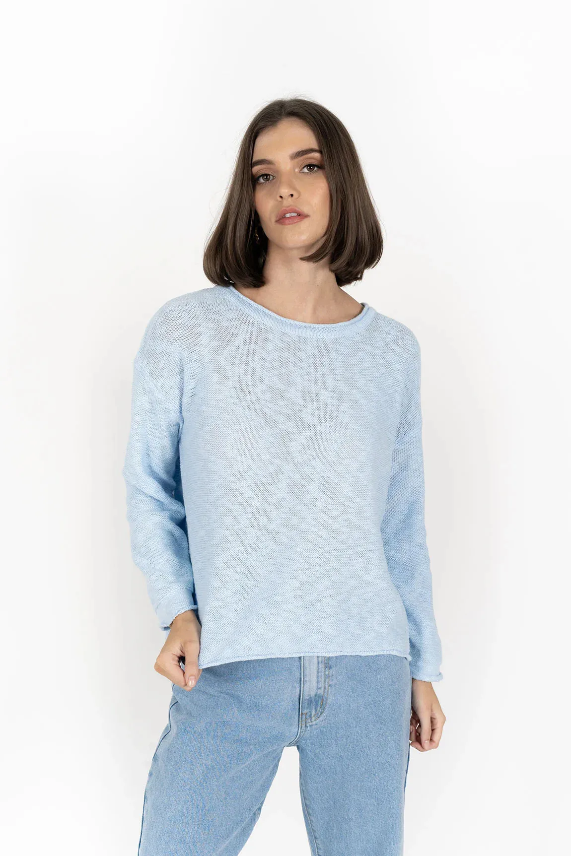 Lightweight Cotton Knit Sweater