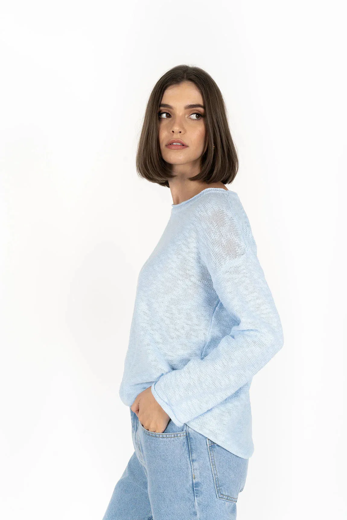 Lightweight Cotton Knit Sweater
