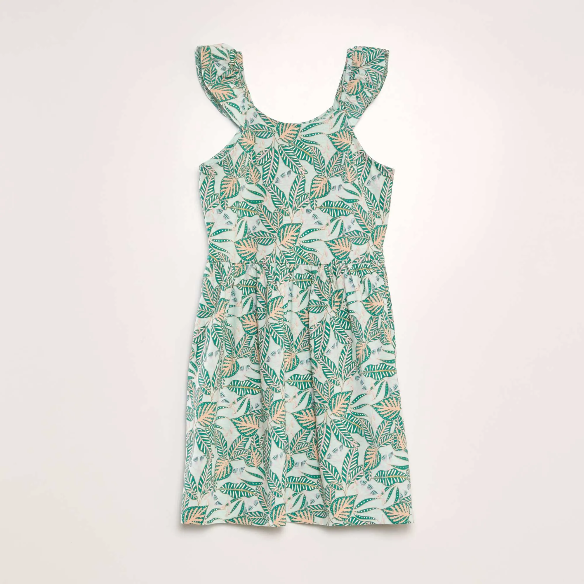 Lightweight printed dress GREEN