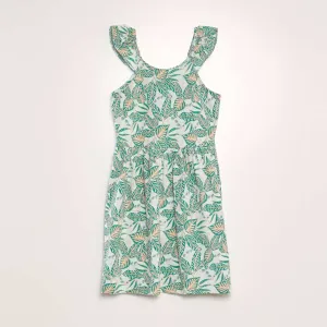 Lightweight printed dress GREEN