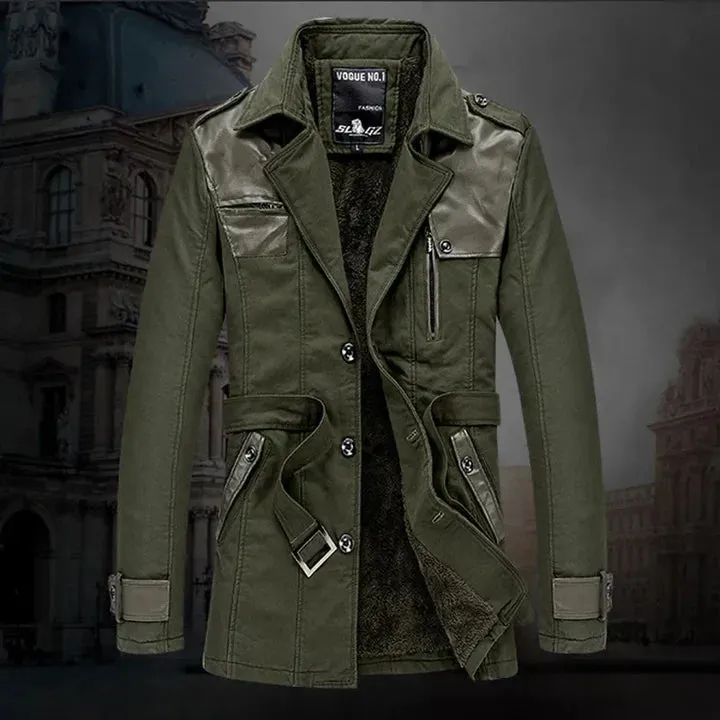 Louis - elegant insulated long trench coat for men