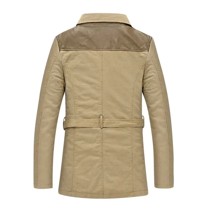 Louis - elegant insulated long trench coat for men