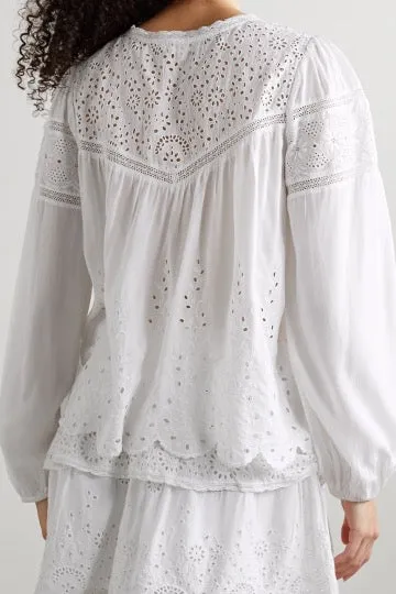LOVE SHACK FANCY Badyn broderie anglaise blouse