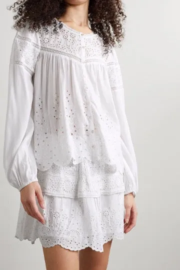LOVE SHACK FANCY Badyn broderie anglaise blouse