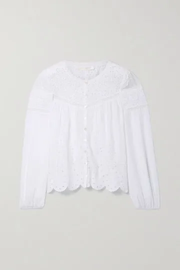 LOVE SHACK FANCY Badyn broderie anglaise blouse