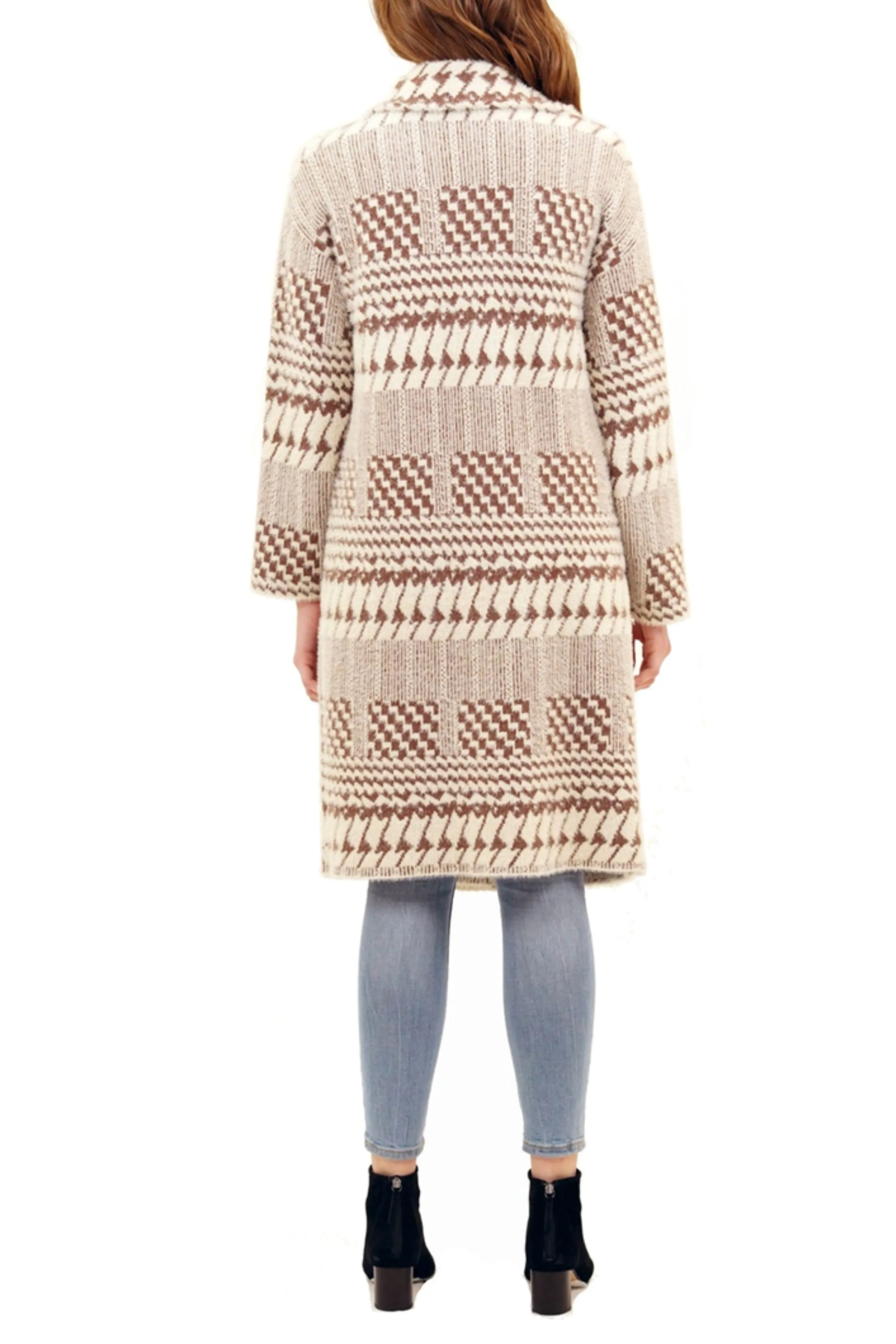 Love Token Multi Geo Print Button Down Coatigan