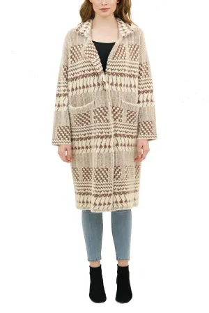 Love Token Multi Geo Print Button Down Coatigan