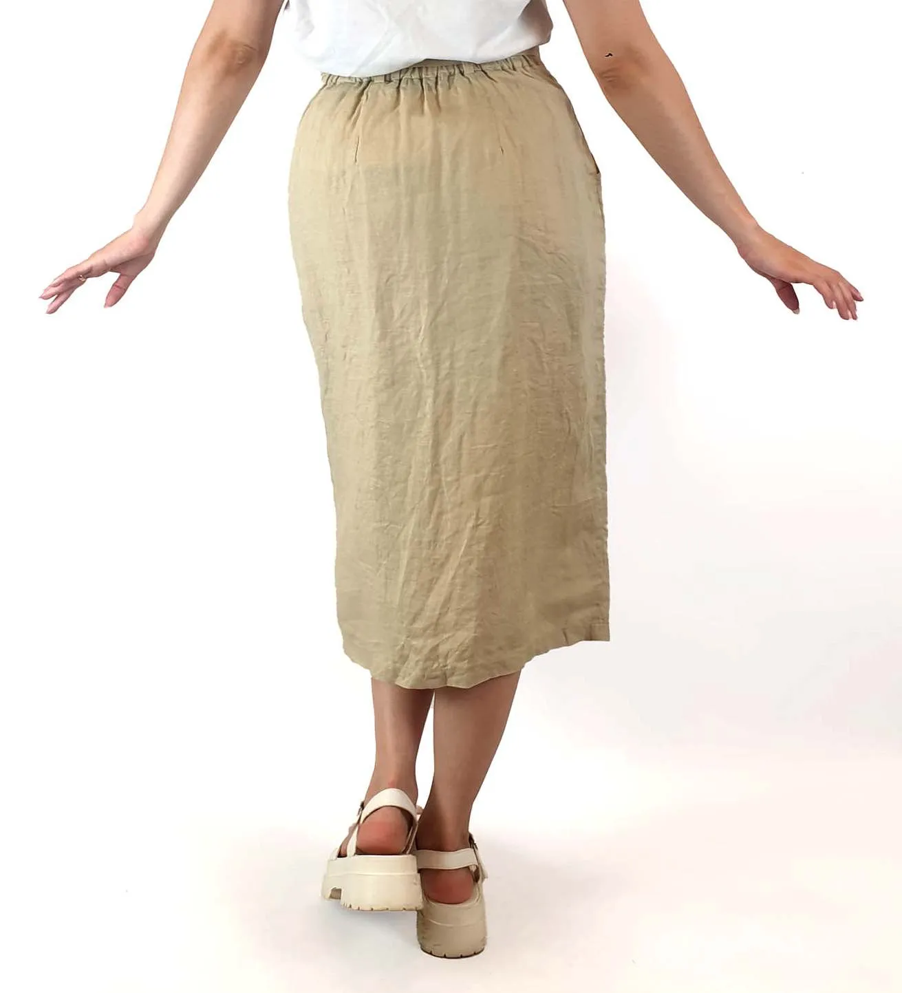 Lunar Label 100% linen skirt size S