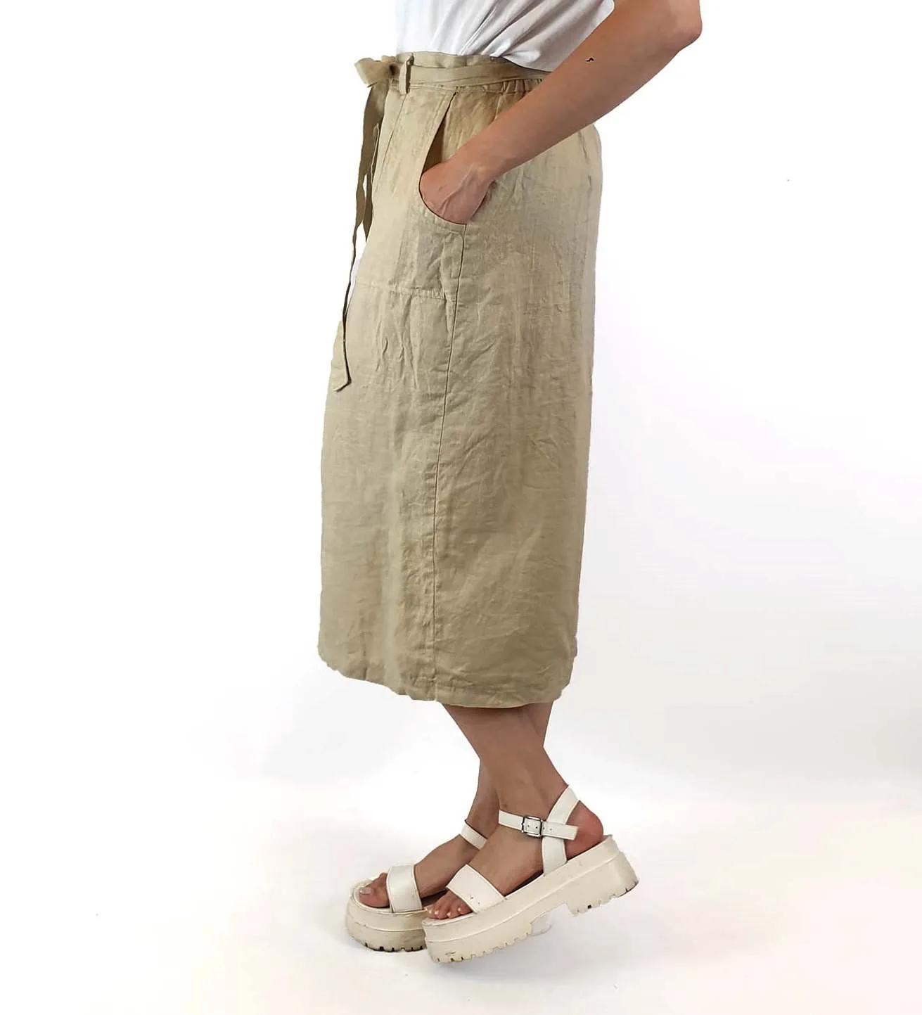 Lunar Label 100% linen skirt size S