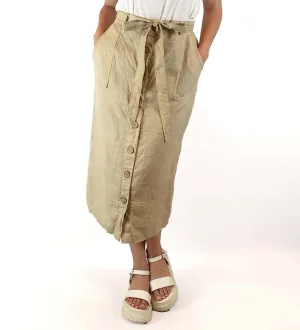 Lunar Label 100% linen skirt size S