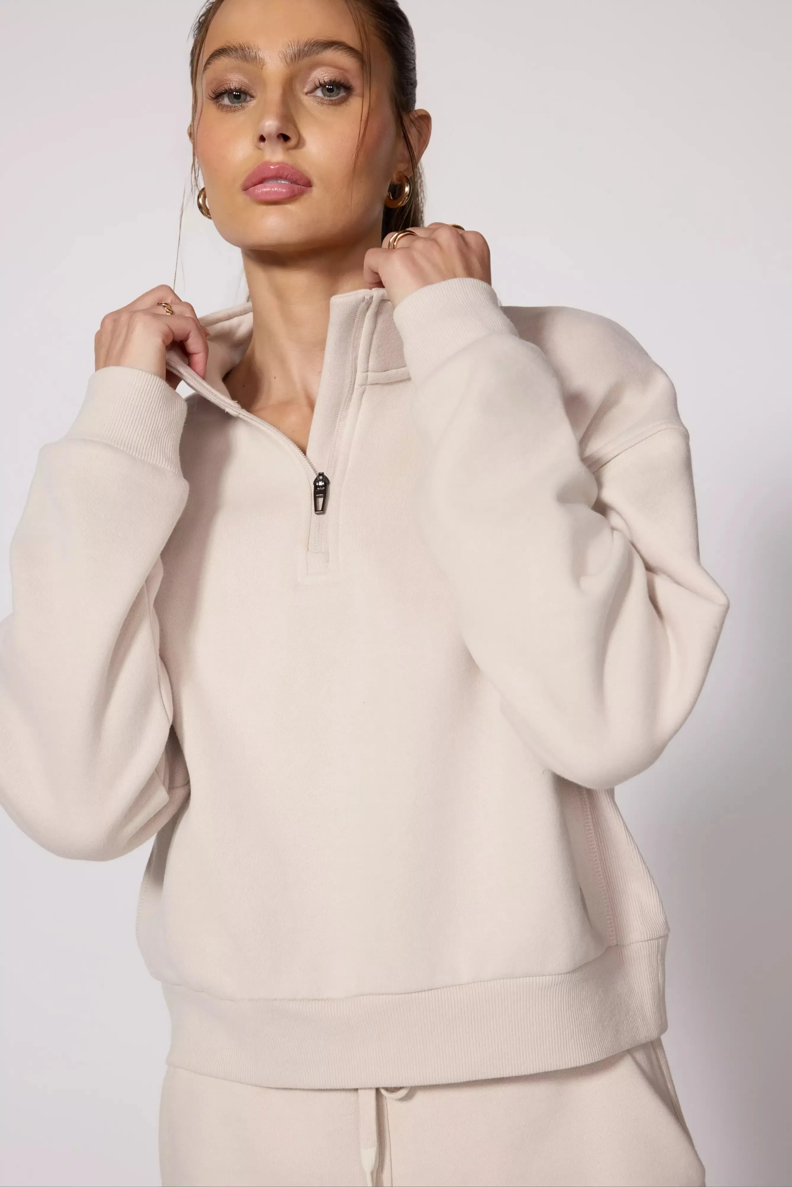Luxefleece 1/4 Zip  - Stone