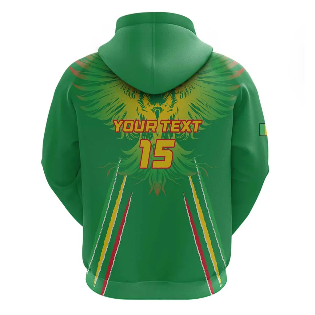 Mali Football Custom Zip Hoodie Go Eagles - Green Color LT15