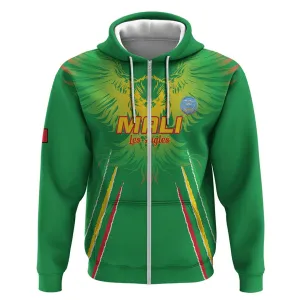 Mali Football Custom Zip Hoodie Go Eagles - Green Color LT15