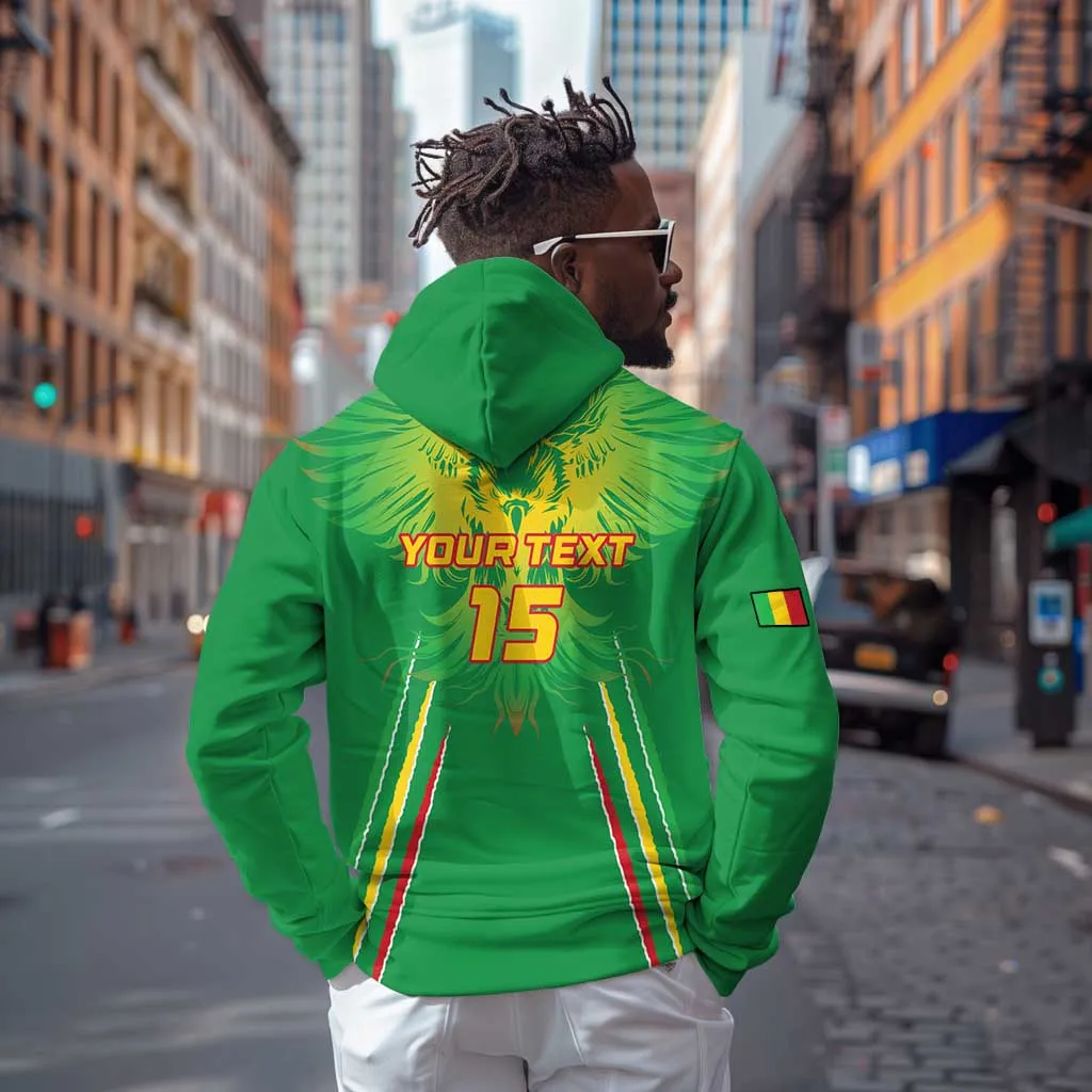 Mali Football Custom Zip Hoodie Go Eagles - Green Color LT15