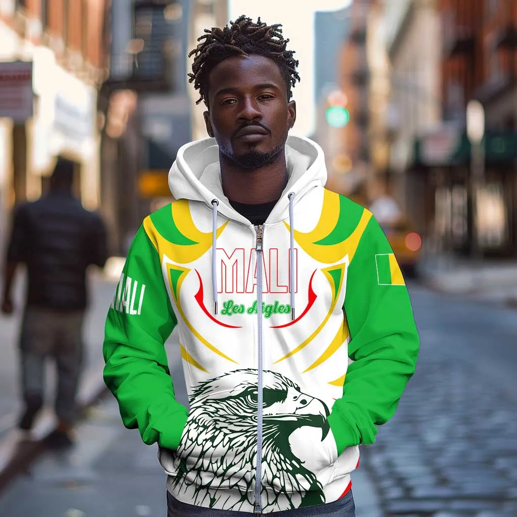 Mali Les Aigles Football Zip Hoodie Eagles Sporty Style TS04