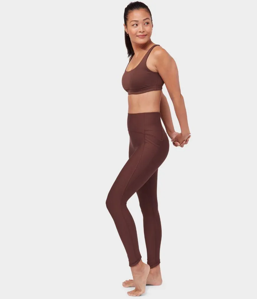 Manduka Apparel - Women's Presence Legging - Deeply Rooted Brown