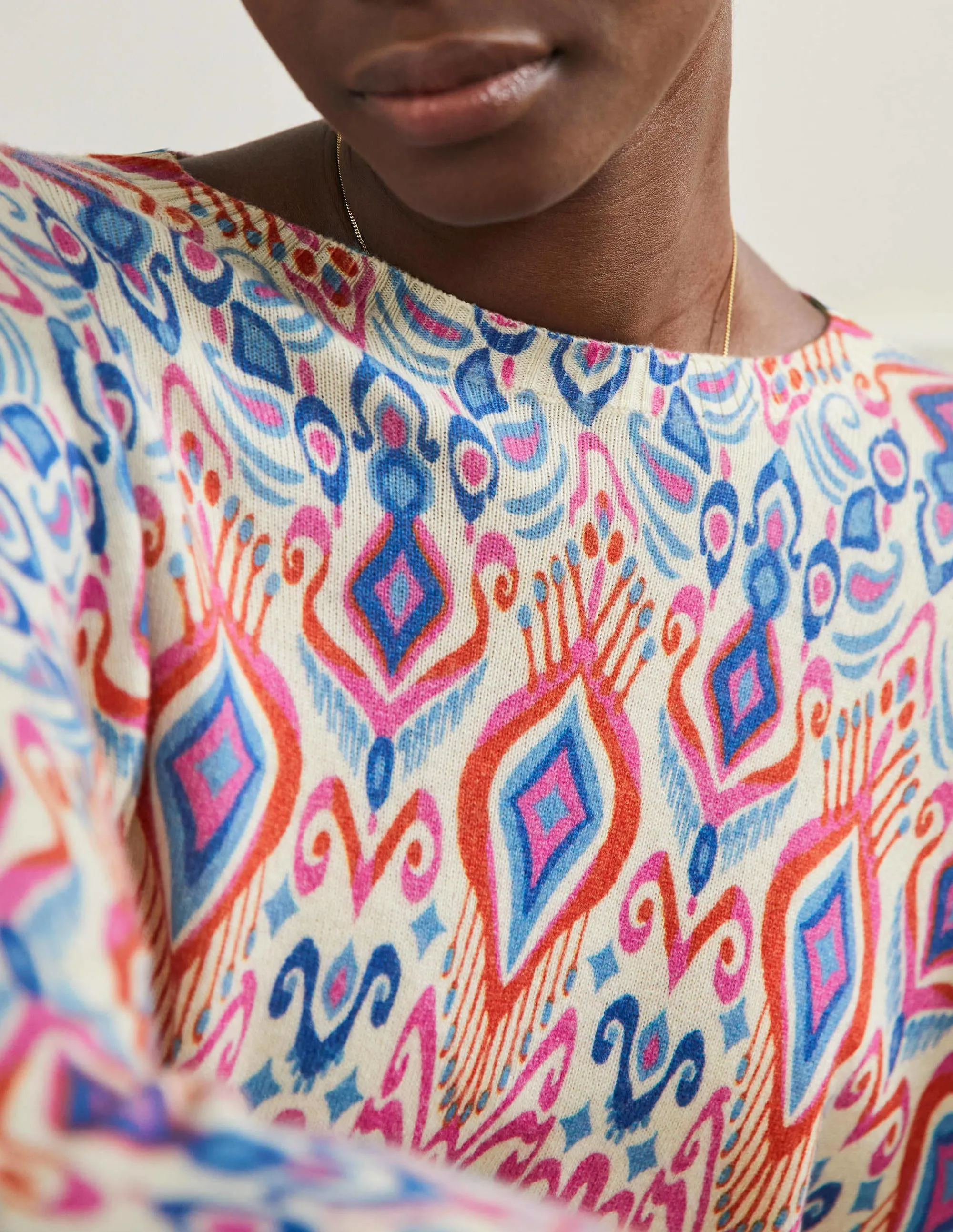 Margot Cashmere Jumper-Ikat Paradise