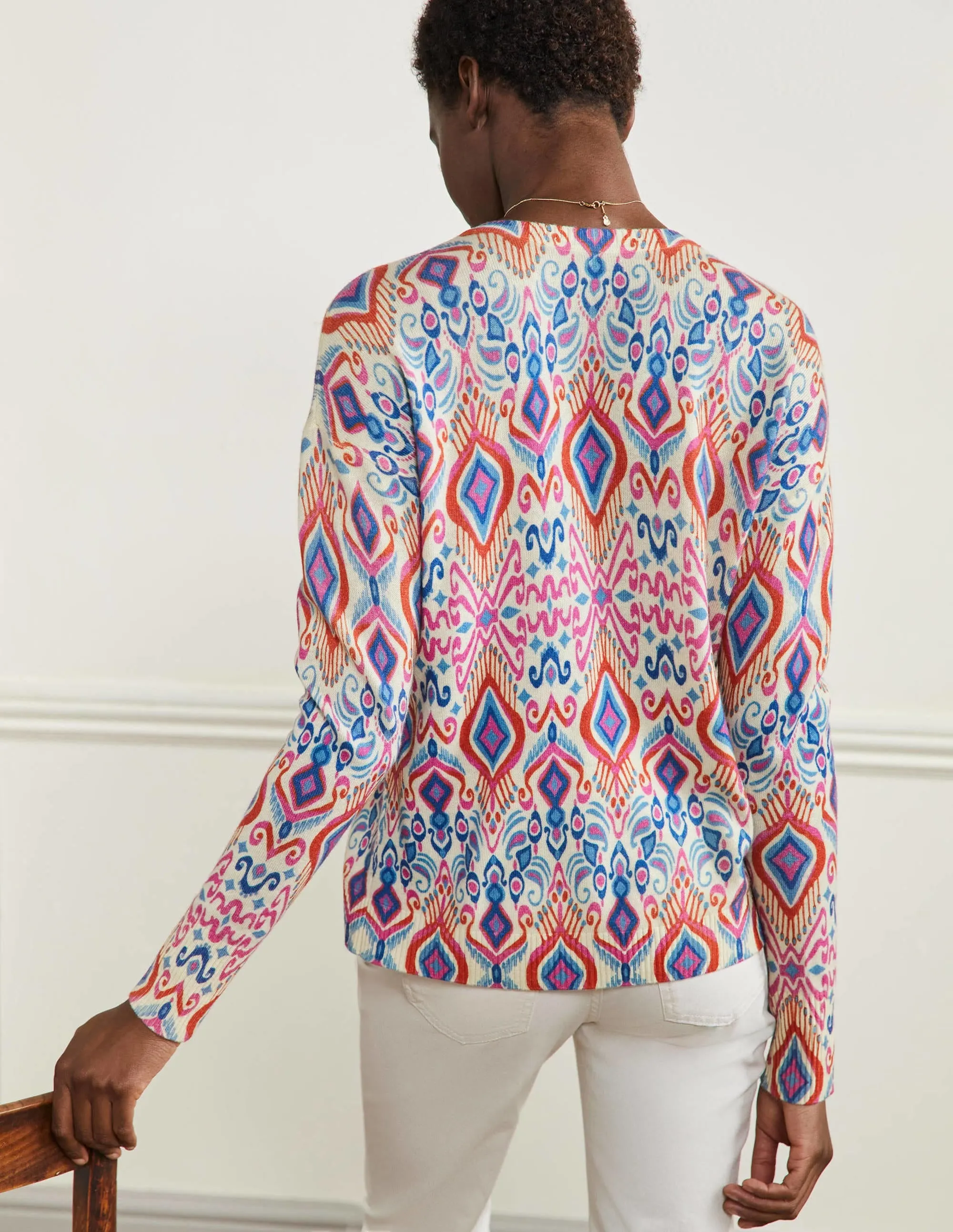 Margot Cashmere Jumper-Ikat Paradise
