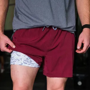 Maroon Athletic Shorts