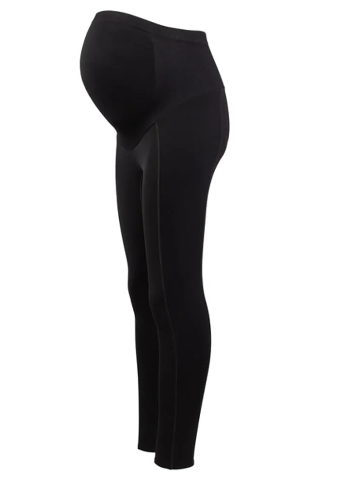 Maternity Leggings with Pocket Full Length–Black