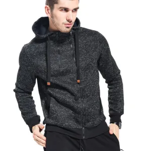Men Running Hooded Jacket Compression Tights Trainning Exercise Sweatshirt Fitness Exercise Outdoor Sports Jogger Hoodies