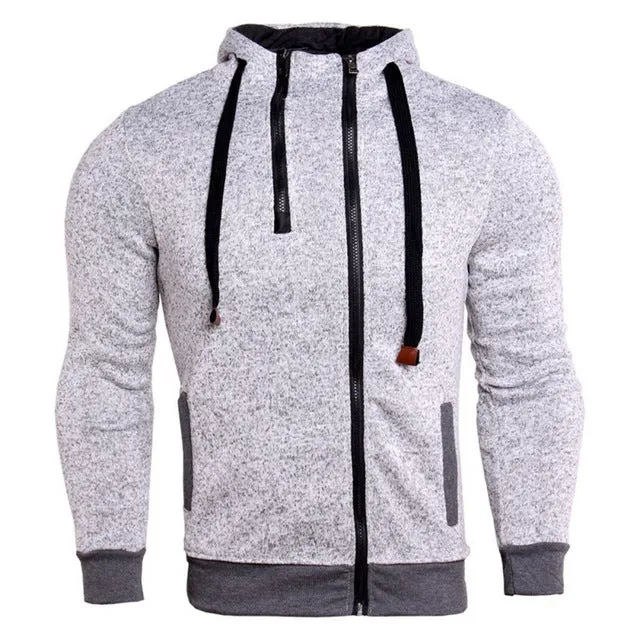 Men Running Hooded Jacket Compression Tights Trainning Exercise Sweatshirt Fitness Exercise Outdoor Sports Jogger Hoodies