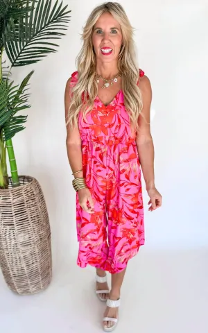 Miami Nights Tie Shoulder Slanted Jumpsuit - Final Sale