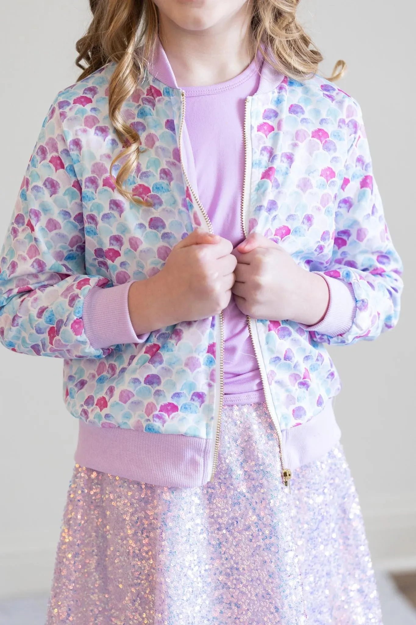 Mila & Rose Mermaid Scales Satin Jacket